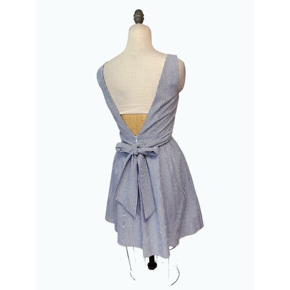 Lauren James Emerson Blue Stripe Dress Small - Picture 5 of 7